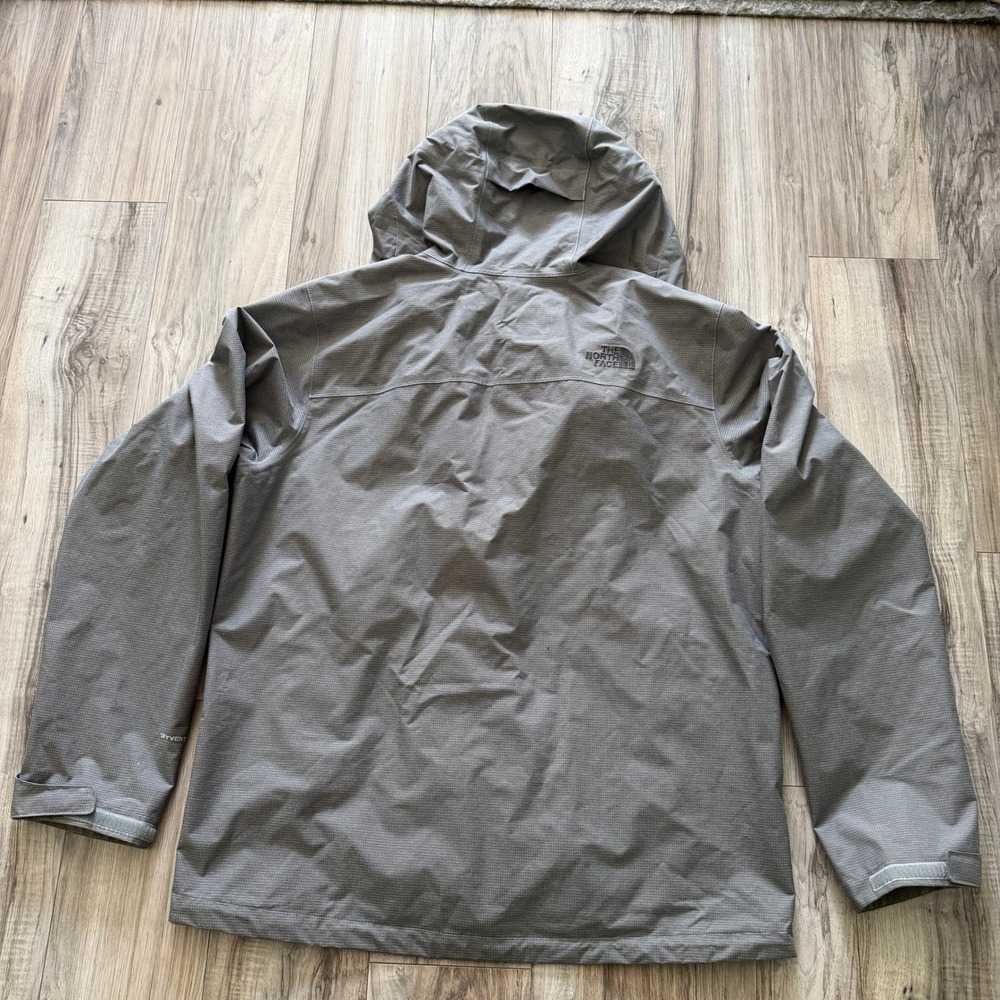 The North Face DryVent Rain Jacket Mens Large Gray Hooded Waterproof Shell - Picture 2 of 10